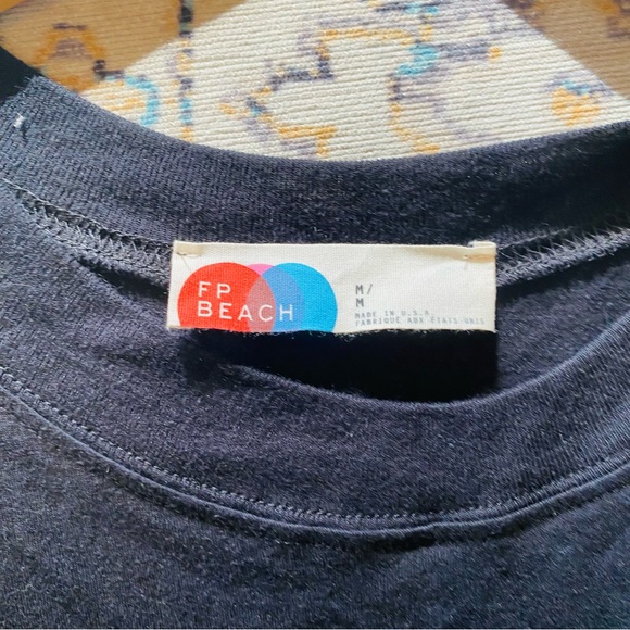 Free People Beach Midi Dress Medium Black Muscle T-Shirt Sleeveless All Day Long - Picture 7 of 8